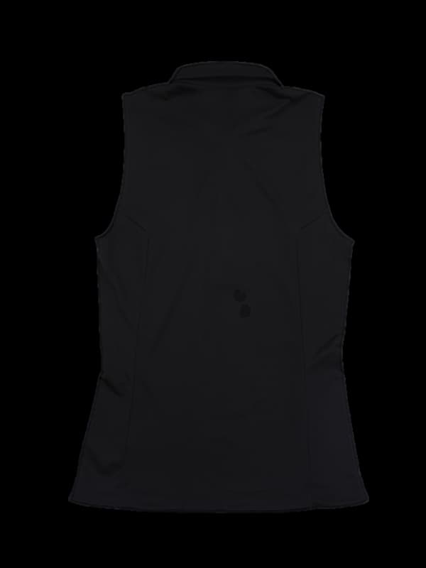 배색 카라 민소매 