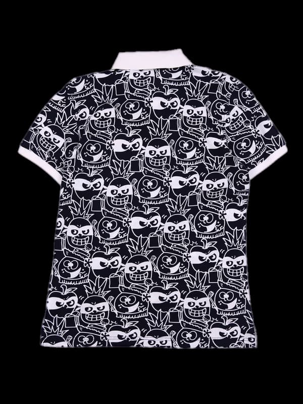 [남성] 캐주얼 패턴 카라 반팔