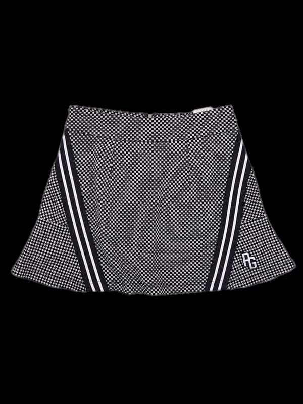 아크릴 체크 스커트