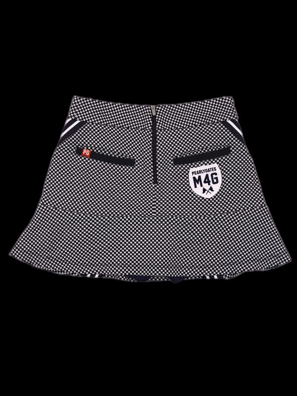 아크릴 체크 스커트