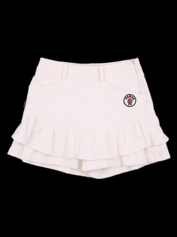 린넨 프릴 스커트 팬츠