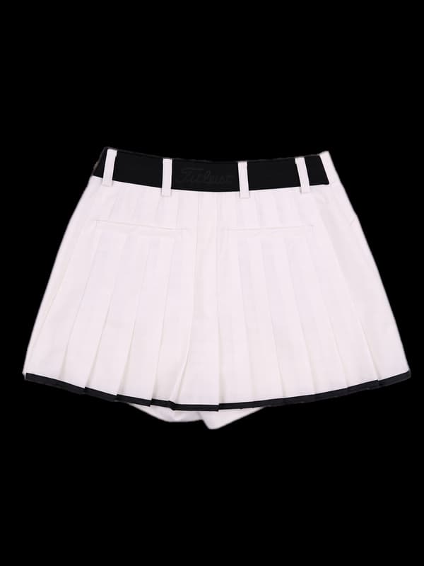 폴리 주름 스커트 팬츠 