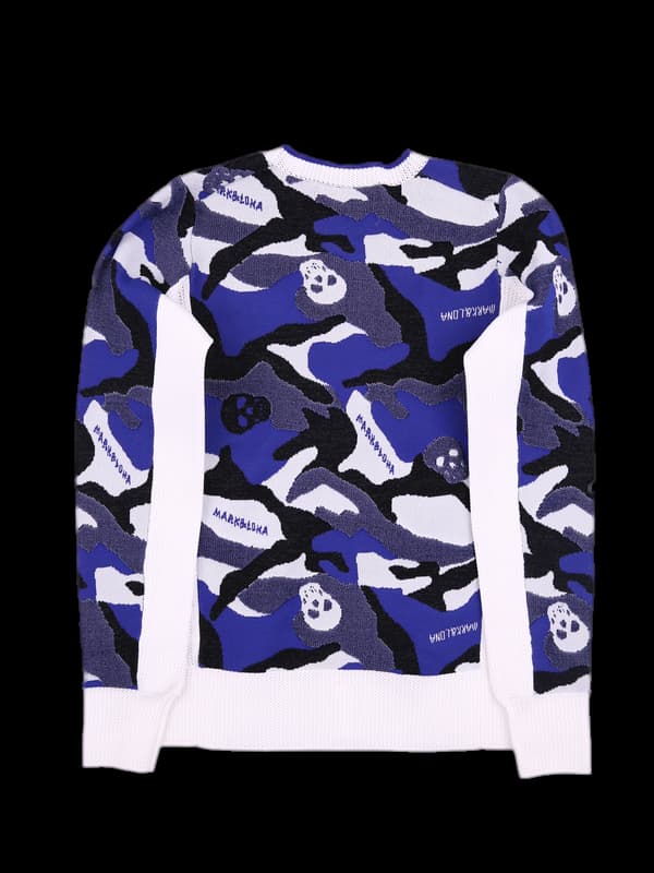 패턴 브이넥 긴팔