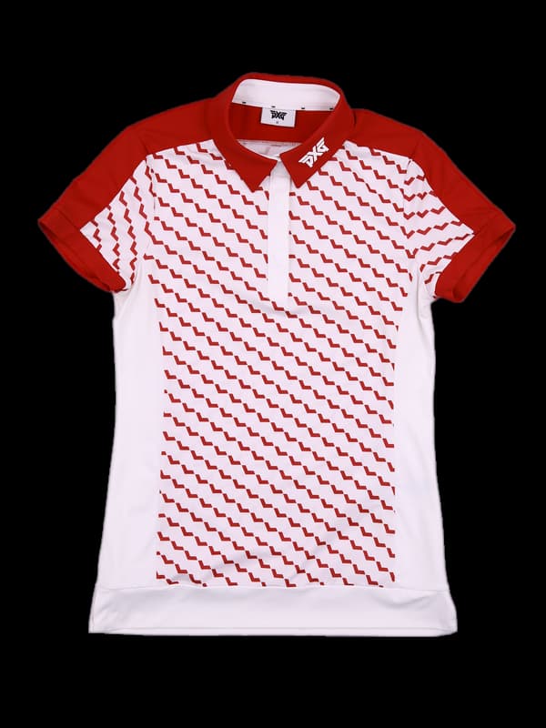 하트 패턴 카라 반팔