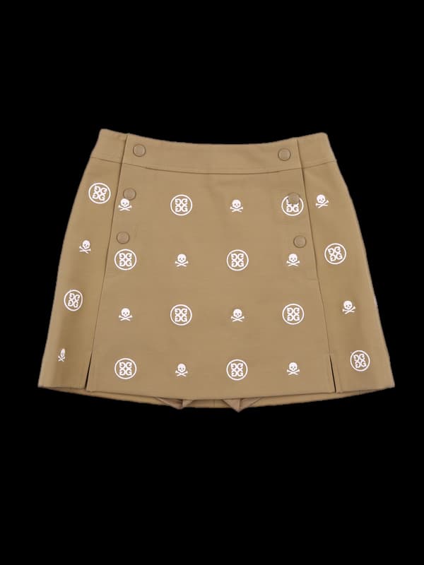 코튼 로고 패턴 스커트 