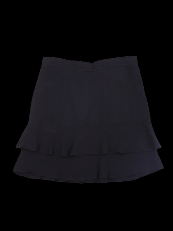 프릴 미디 스커트 