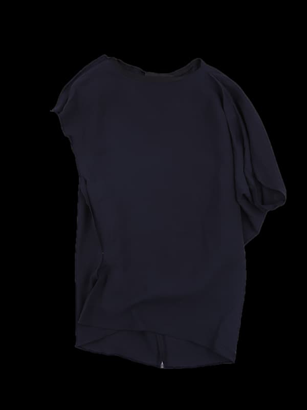 실크 언발 블라우스 