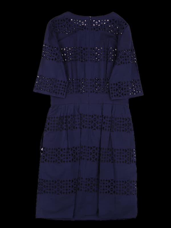 코튼 반팔 시스루 원피스 