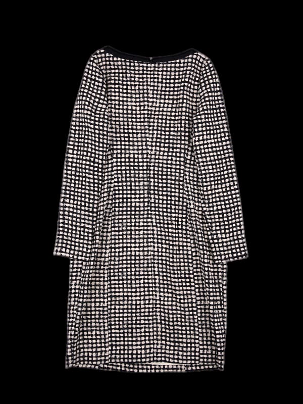 체크 뒷트임 원피스