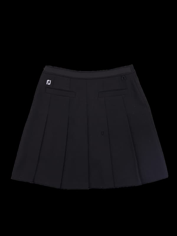 폴리 로고 주름 스커트 