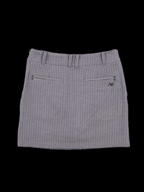 스트라이프 사이드 트임 스커트 