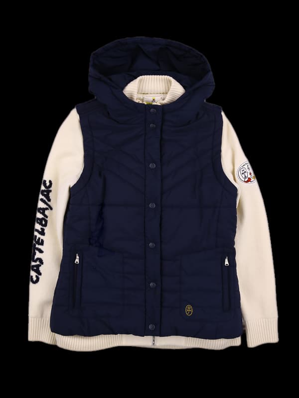 방풍 후드 니트집업 