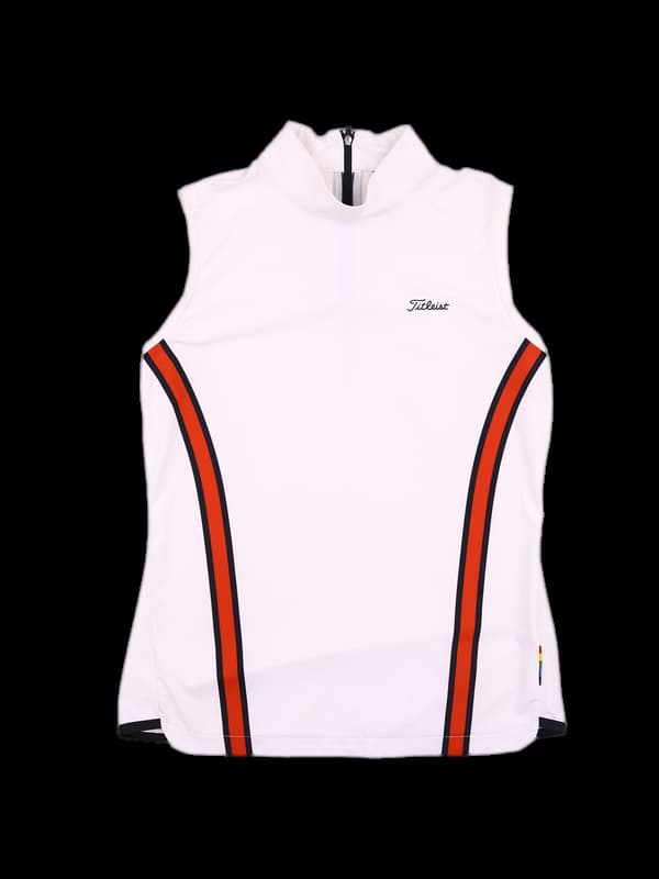 사이드 포인트 하이넥 민소매 