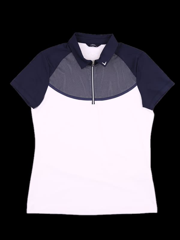 배색 카라 반팔