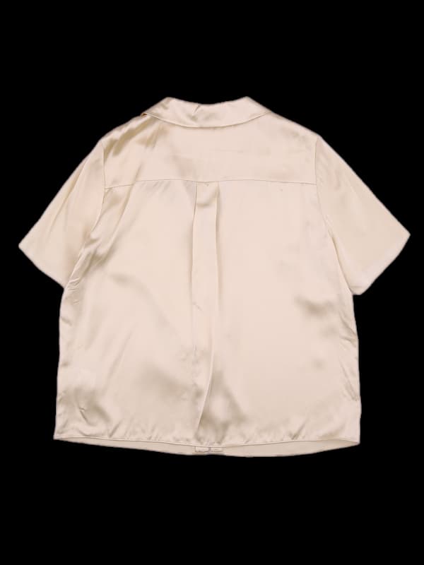 실크 반팔 블라우스 