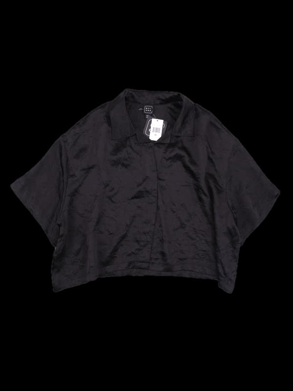 [새상품] 실크 카라  반팔 블라우스