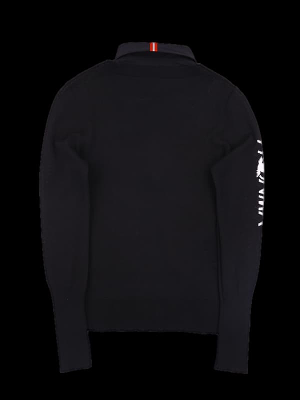 빅로고 셔츠 카라니트