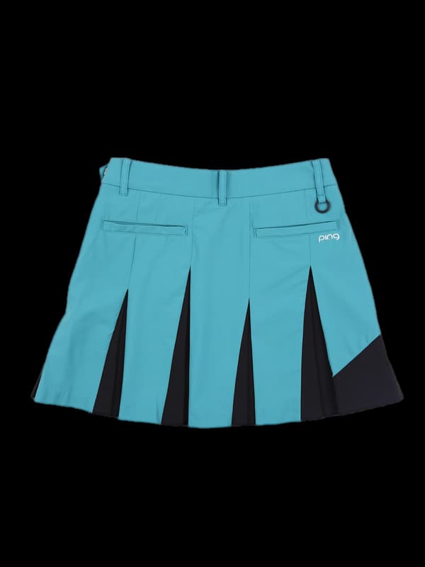 투톤 주름 스커트 