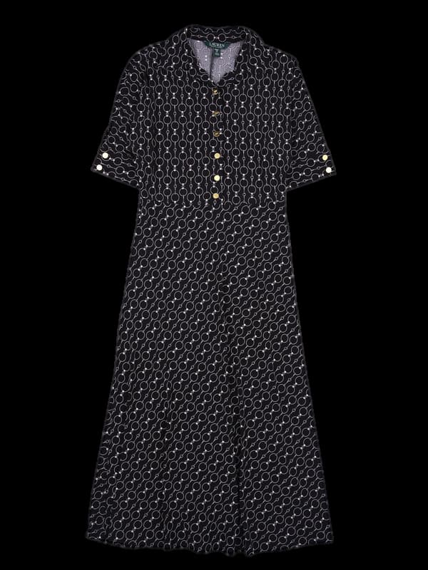 패턴 카라 원피스