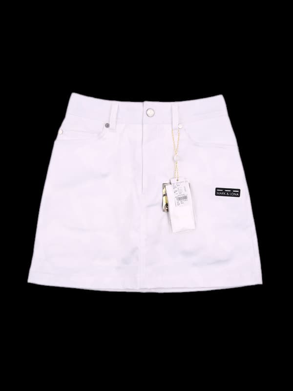 [새상품] 가죽 로고패턴 스커트