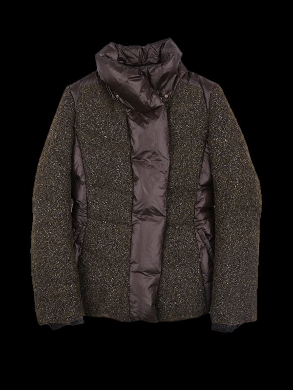 여우털 다운 점퍼