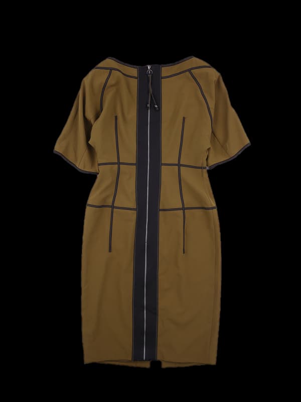 실크 집업 반팔 원피스