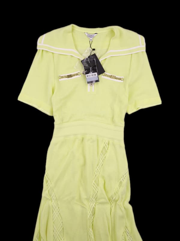 [새상품] 골드 포인트 카라 원피스