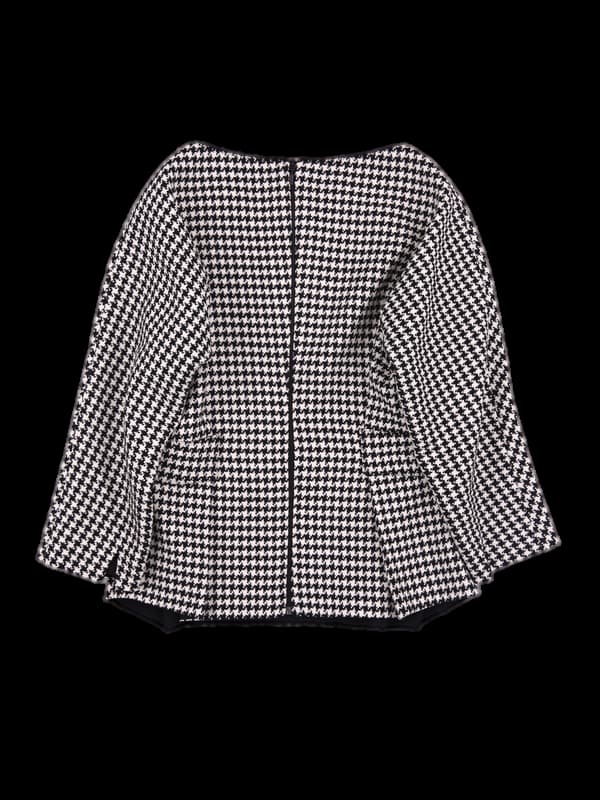 패턴 플레어 블라우스 