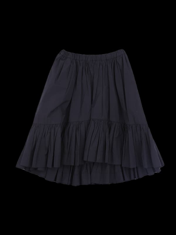 코튼 플레어 미디스커트