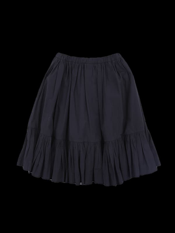 코튼 플레어 미디스커트