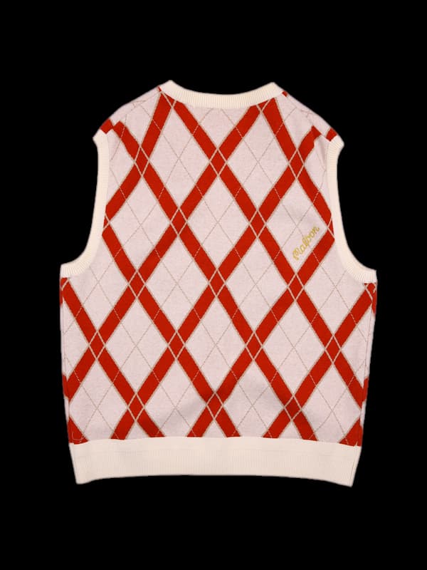 [남성] 2024아가일 니트 베스트 가디건