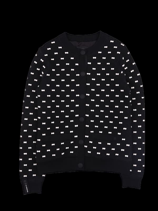 방풍 리본패턴 가디건 