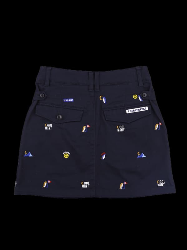 면 자수 스커트