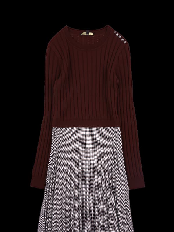 골지 니트 원피스