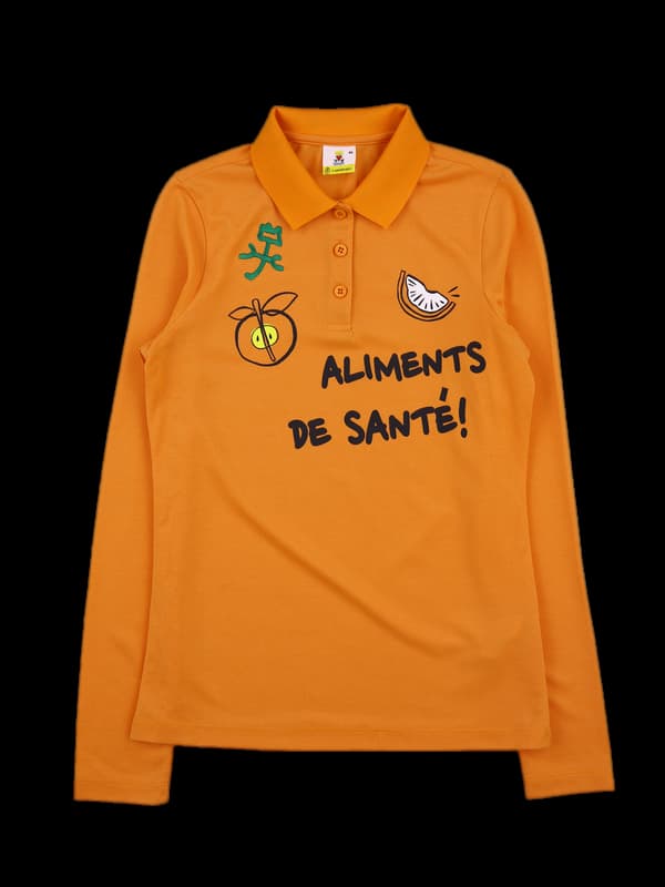 프린팅 카라 긴팔