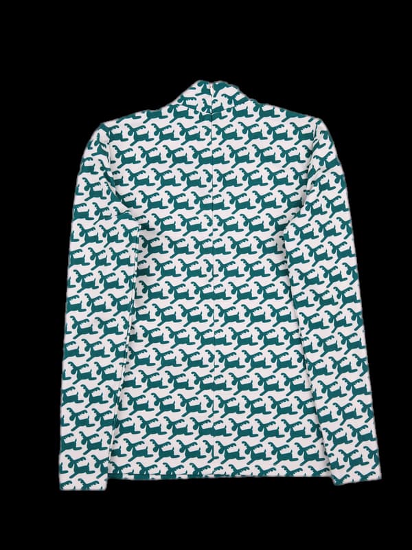 패턴 하이넥 긴팔