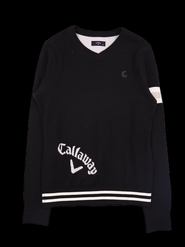 울 로고 긴팔니트 