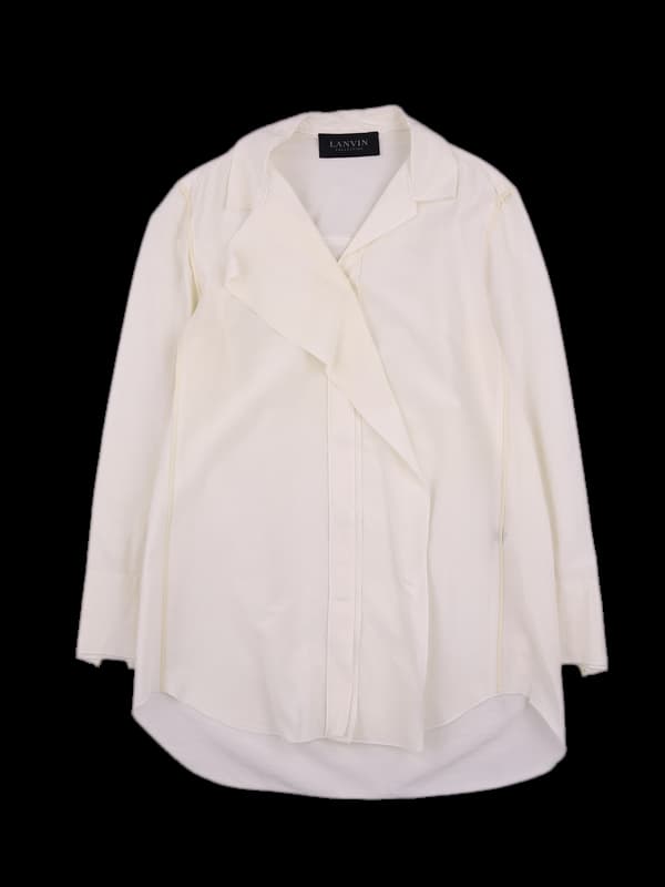 코튼 레이스포인트 셔츠