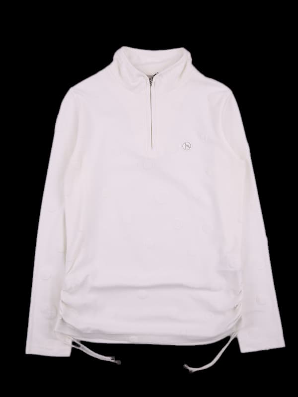 셔링 패턴 반집업 긴팔