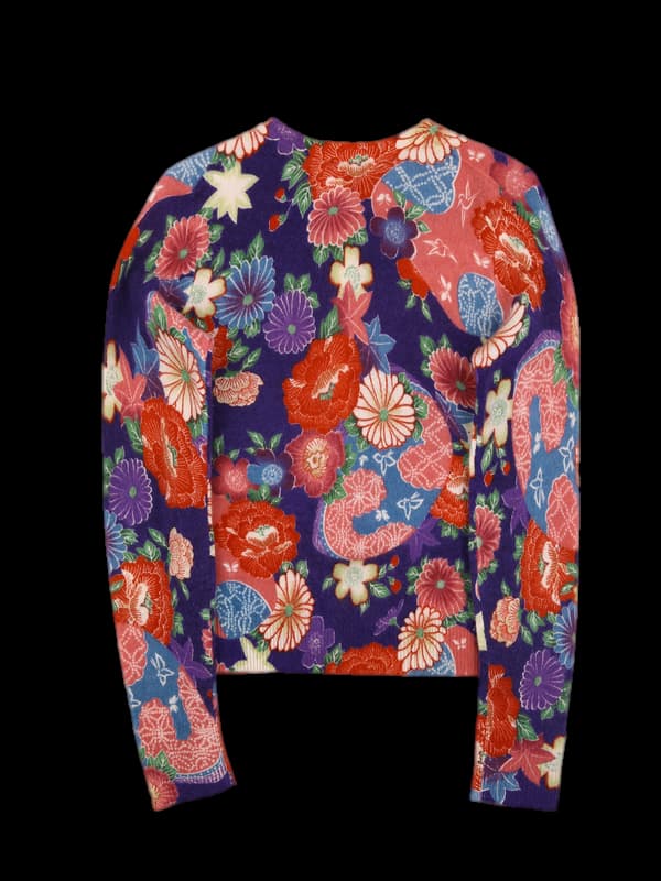 플라워 긴팔 가디건