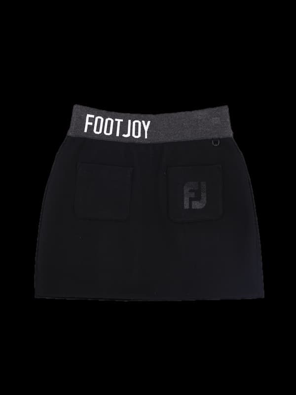 로고 밴딩 니트스커트