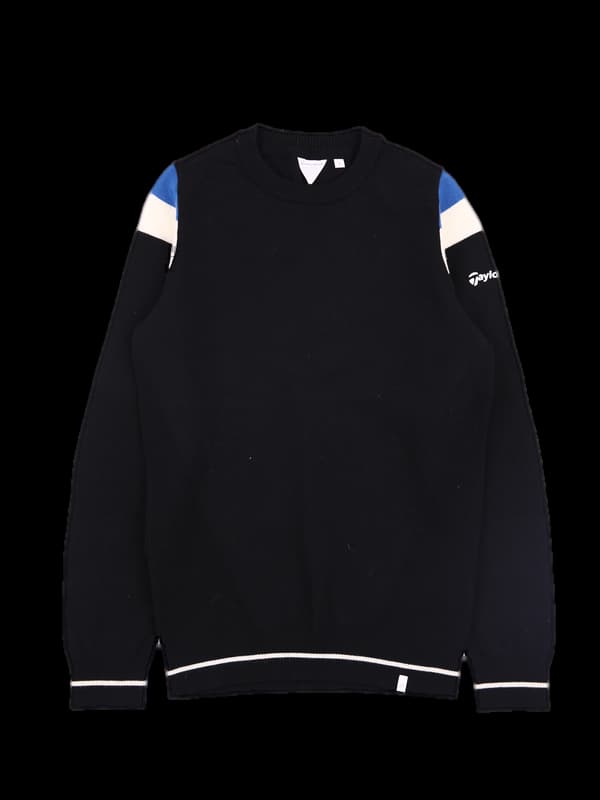 사이드 로고 긴팔 니트