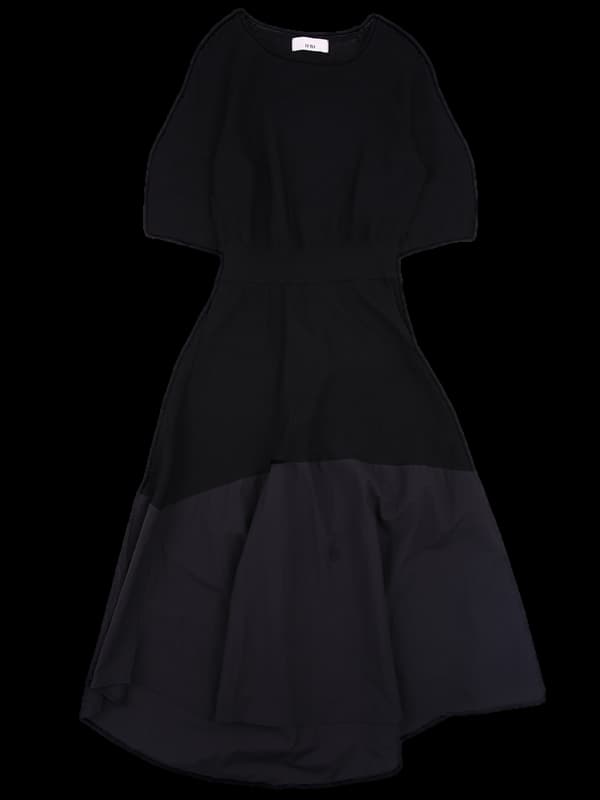 레이온 반팔 롱 원피스