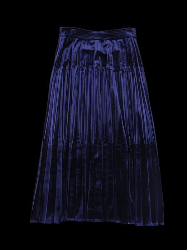 벨벳 주름 스커트