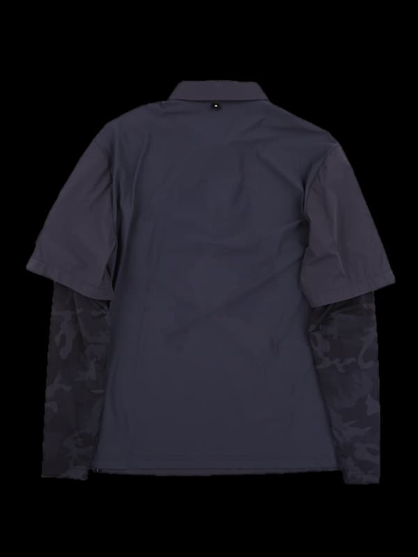 [남성] 로고 레이어드 카라 긴팔