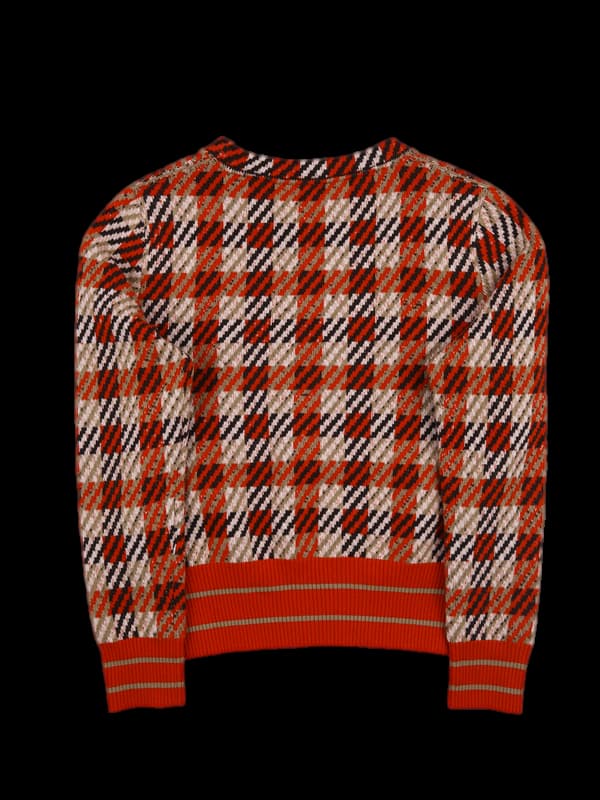 체크 라운드니트