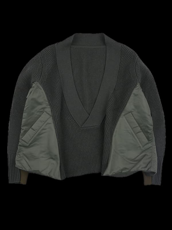 울 나일론 긴팔 가디건