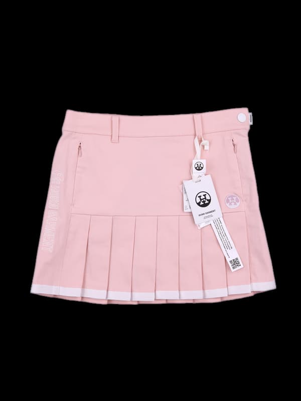 [새상품] 사이드로고 주름 스커트