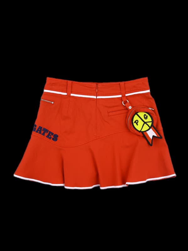 코튼 파우치 플레어 스커트