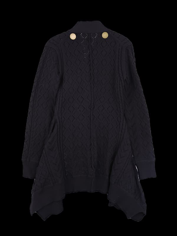 금장 포인트 긴팔 가디건